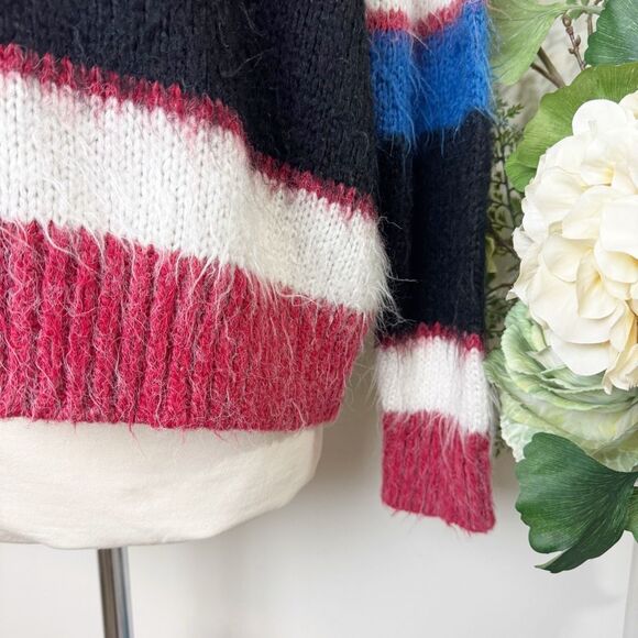 Anthropologie Raga Taylor Pullover Sweater | Multicolor Stripe | Size medium - Picture 4 of 13